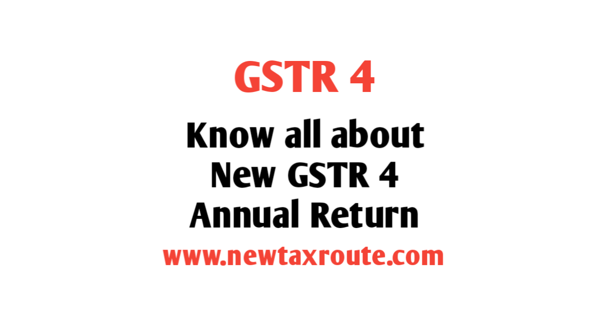 GSTR 4 Annual Return