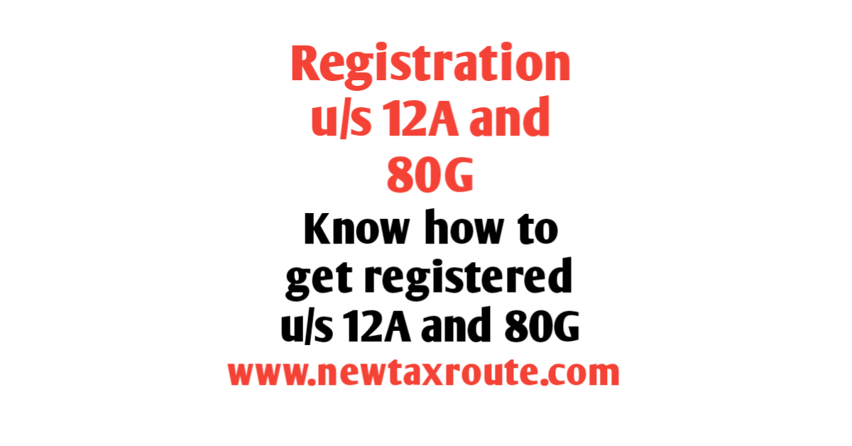 Registration u/s 12A and 80G