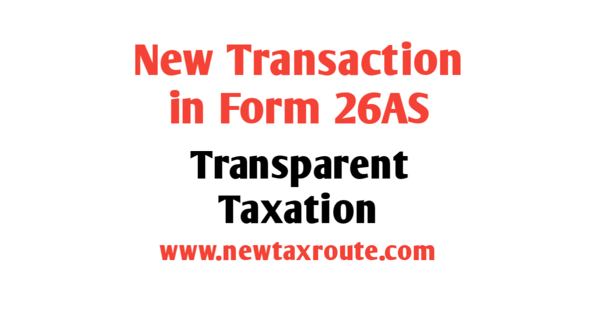 new transaction in form 26AS