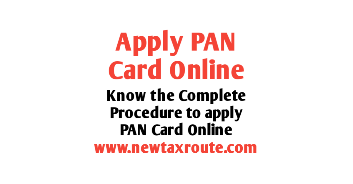 How to Apply pan card online