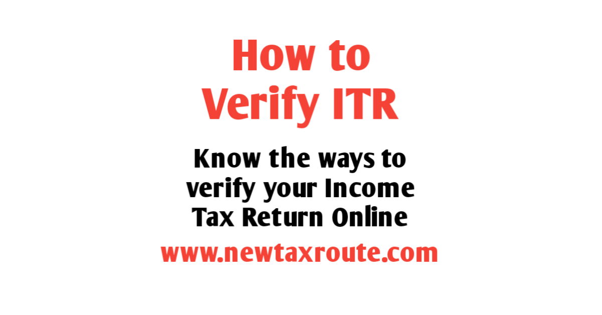How to Verify ITR Online