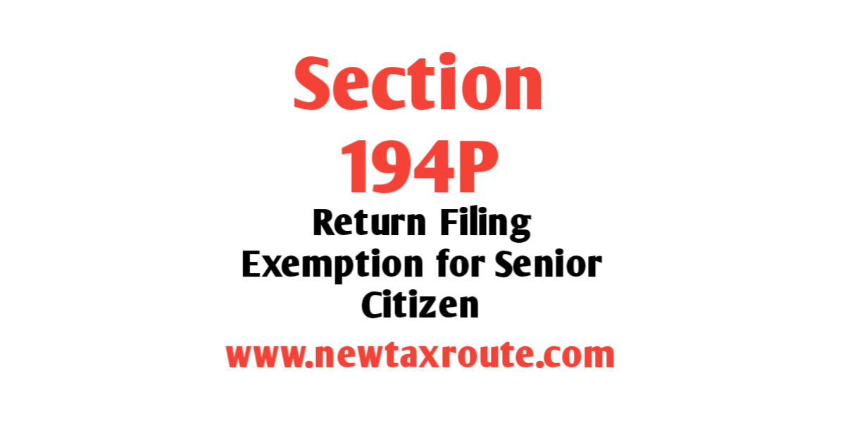 Section 194P of the Income Tax Act