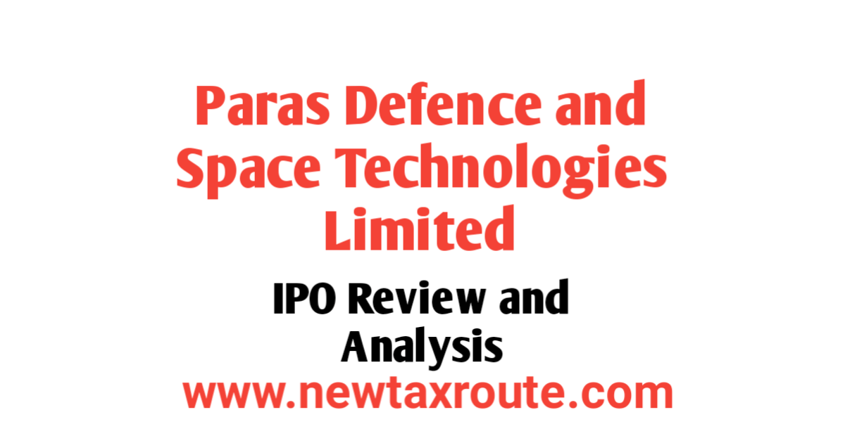 Paras Defence and Space Technologies Limited IPO