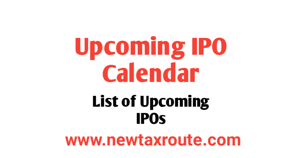 Upcoming IPO Calendar List